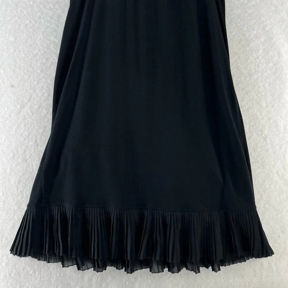 Juicy Couture Dress Size P Flapper Bow Pleated Hem Sleeveless Modal Black - Picture 6 of 10